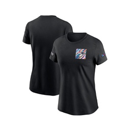 Womens Black New England Patriots 2023 NFL Crucial Catch Sideline Tri-Blend T-shirt