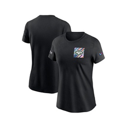 Womens Black New York Jets 2023 NFL Crucial Catch Sideline Tri-Blend T-shirt