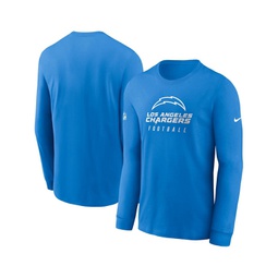 Mens Powder Blue Los Angeles Chargers Sideline Performance Long Sleeve T-shirt