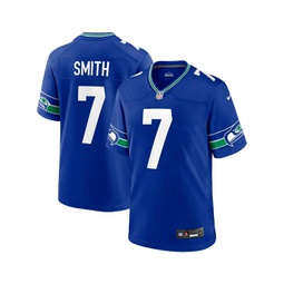 Mens Geno Smith Royal Seattle Seahawks Throwback Player Game Jersey