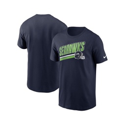 Mens College Navy Seattle Seahawks Essential Blitz Lockup T-shirt