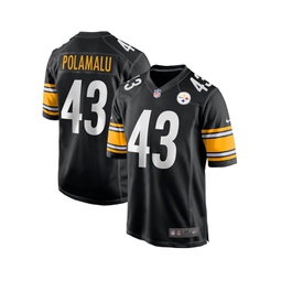 Mens Troy Polamalu Black Pittsburgh Steelers Retired Player Game Jersey