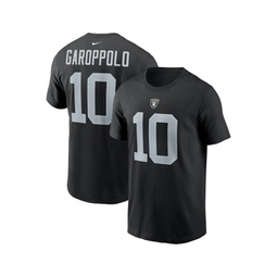 Mens Jimmy Garoppolo Black Las Vegas Raiders Player Name and Number T-shirt