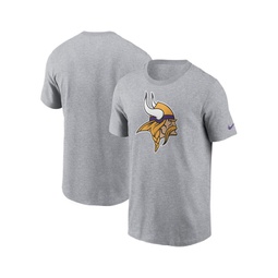 Mens Gray Minnesota Vikings Logo Essential T-shirt