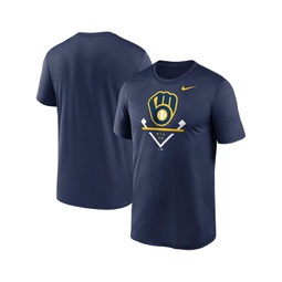Mens Navy Milwaukee Brewers Icon Legend T-shirt