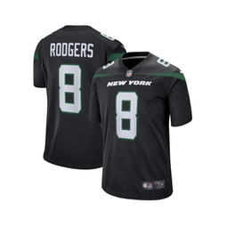 Mens Aaron Rodgers Black New York Jets Game Jersey