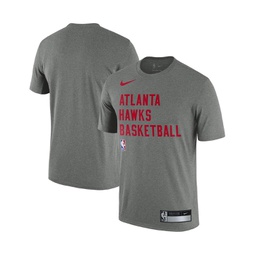 Mens Heather Gray Atlanta Hawks 2023/24 Sideline Legend Performance Practice T-shirt