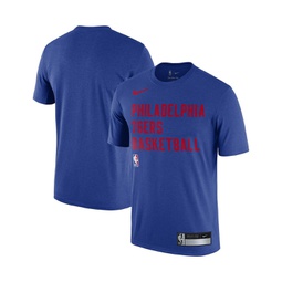 Mens Royal Philadelphia 76ers 2023/24 Sideline Legend Performance Practice T-shirt
