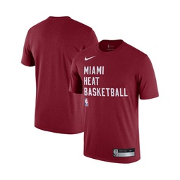 Mens Red Miami Heat 2023/24 Sideline Legend Performance Practice T-shirt