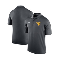 Mens Anthracite West Virginia Mountaineers Big and Tall Primary Logo Varsity Performance Polo Shirt