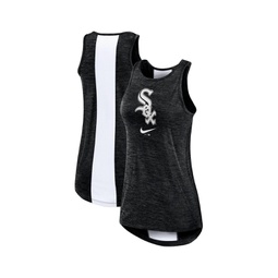 Womens Black Chicago White Sox Right Mix High Neck Tank Top