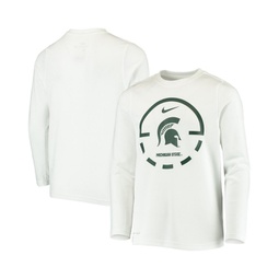 Big Boys White Michigan State Spartans Basketball Legend Performance Long Sleeve T-shirt