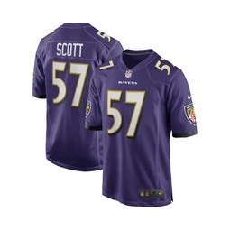 Mens Bart Scott Purple Baltimore Ravens Game Retired Player Jersey