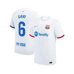 Mens Gavi White Barcelona 2023/24 Away Match Authentic Player Jersey