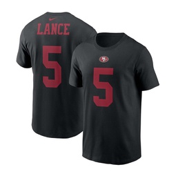 Mens Trey Lance Black San Francisco 49ers 2021 NFL Draft First Round Pick Player Name Number T-shirt