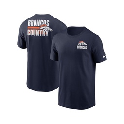 Mens Navy Denver Broncos Blitz Essential T-shirt