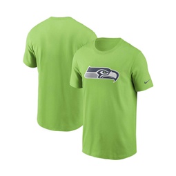 Mens Neon Green Seattle Seahawks Primary Logo T-shirt