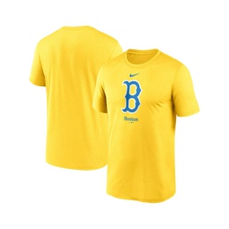 Mens Gold Boston Red Sox City Connect Logo T-shirt