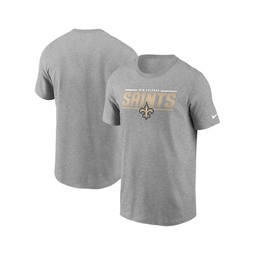 Mens Heathered Gray New Orleans Saints Muscle T-shirt