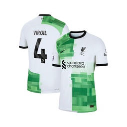 Mens Virgil van Dijk White Liverpool 2023/24 Away Authentic Player Jersey