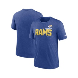 Mens Heather Royal Los Angeles Rams Team Tri-Blend T-shirt