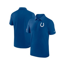 Mens Royal Indianapolis Colts Sideline Coaches Performance Polo Shirt