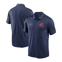 Mens Navy Cleveland Indians Cooperstown Collection Logo Franchise Performance Polo
