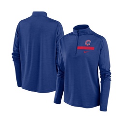 Womens Royal Chicago Cubs Primetime Local Touch Pacer Quarter-Zip Top