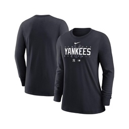 Womens Navy New York Yankees Authentic Collection Legend Performance Long Sleeve T-shirt
