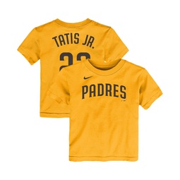 Toddler Fernando Tatis Jr. Gold San Diego Padres Player Name and Number T-shirt