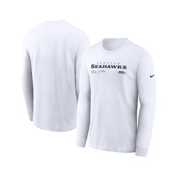 Mens Silver Seattle Seahawks Sideline Infograph Lock Up Performance Long Sleeve T-shirt