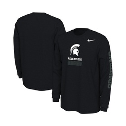 Mens Black Michigan State Spartans Alternate Long Sleeve T-shirt