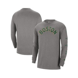 Mens Charcoal Boston Celtics 2023/24 City Edition Max90 Expressive Long Sleeve T-shirt