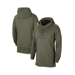 Mens Olive Michigan State Spartans Military-Inspired Pack Long Sleeve Hoodie T-shirt
