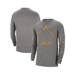 Mens Charcoal Los Angeles Lakers 2023/24 City Edition Max90 Expressive Long Sleeve T-shirt