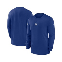 Mens Royal New York Giants 2023 Sideline Performance Long Sleeve T-shirt