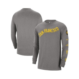 Mens Charcoal Golden State Warriors 2023/24 City Edition Max90 Expressive Long Sleeve T-shirt