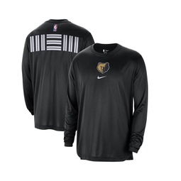 Mens Black Distressed Memphis Grizzlies 2023/24 City Edition Authentic Pregame Performance Long Sleeve Shooting T-shirt