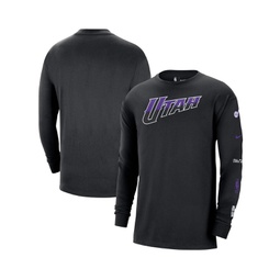 Mens Black Utah Jazz 2023/24 City Edition Max90 Expressive Long Sleeve T-shirt