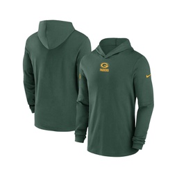 Mens Green Green Bay Packers Sideline Performance Long Sleeve Hoodie T-shirt
