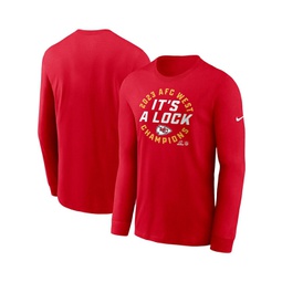 Mens Red Kansas City Chiefs 2023 AFC West Division Champions Locker Room Trophy Collection Long Sleeve T-shirt