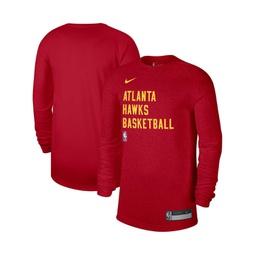 Mens and Womens Red Atlanta Hawks 2023/24 Legend On-Court Practice Long Sleeve T-shirt