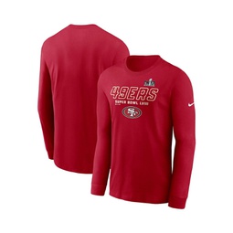 Mens Scarlet San Francisco 49ers Super Bowl LVIII Iconic Long Sleeve T-shirt