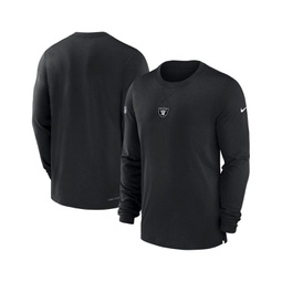 Mens Black Las Vegas Raiders 2023 Sideline Performance Long Sleeve T-shirt