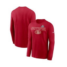 Mens Scarlet San Francisco 49ers Super Bowl LVIII Local Long Sleeve T-shirt