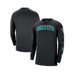 Mens Black Charlotte Hornets 2023/24 City Edition Max90 Expressive Long Sleeve T-shirt