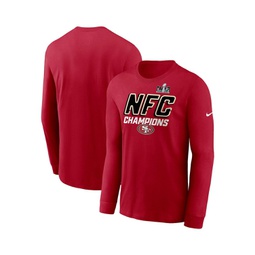 Mens Scarlet San Francisco 49ers 2023 NFC Champions Iconic Long Sleeve T-shirt