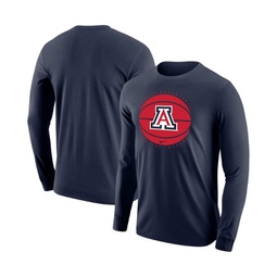 Mens Navy Arizona Wildcats Basketball Long Sleeve T-shirt