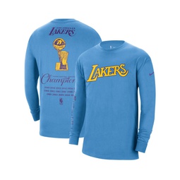 Mens Powder Blue Los Angeles Lakers 2021/22 City Edition Courtside Heavyweight Moments Long Sleeve T-shirt