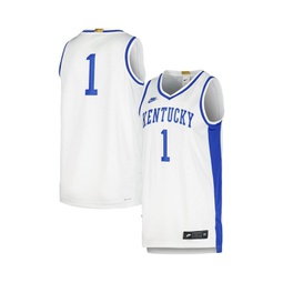 Mens White #1 Kentucky Wildcats Limited Retro Jersey